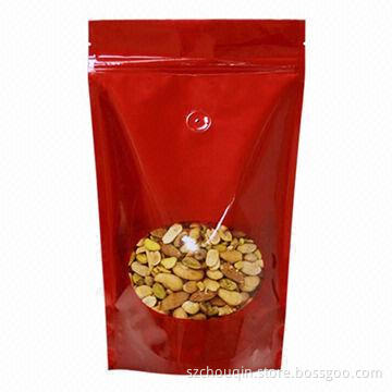 Laminated Zipper Pouches with Window, Transparent or Clear Material, Moisture-proof and Stand-up
